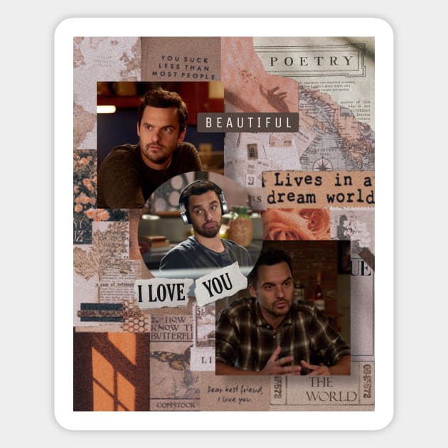 Nick Miller aesthetic Sticker by voidstickers